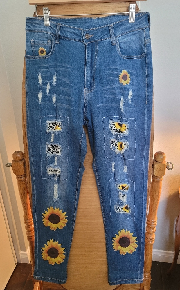 Distressed Sunflower Jeans